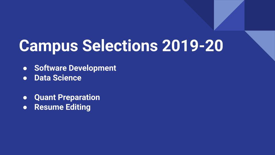 Campus Selections 2019-20